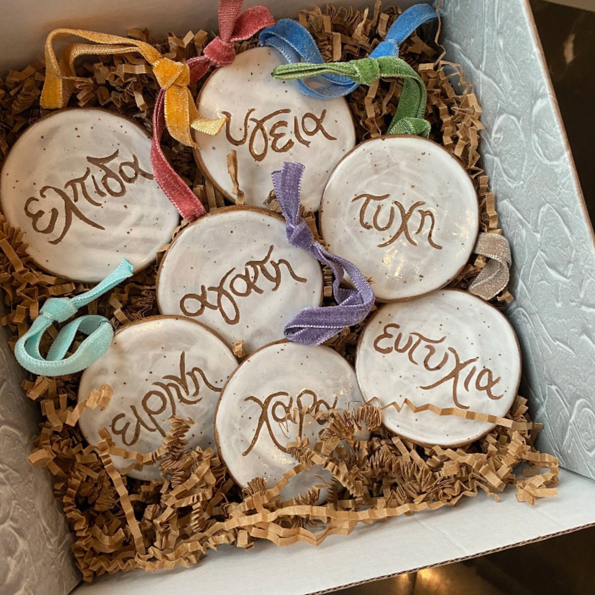 7 Wishes Ceramic Ornament Set