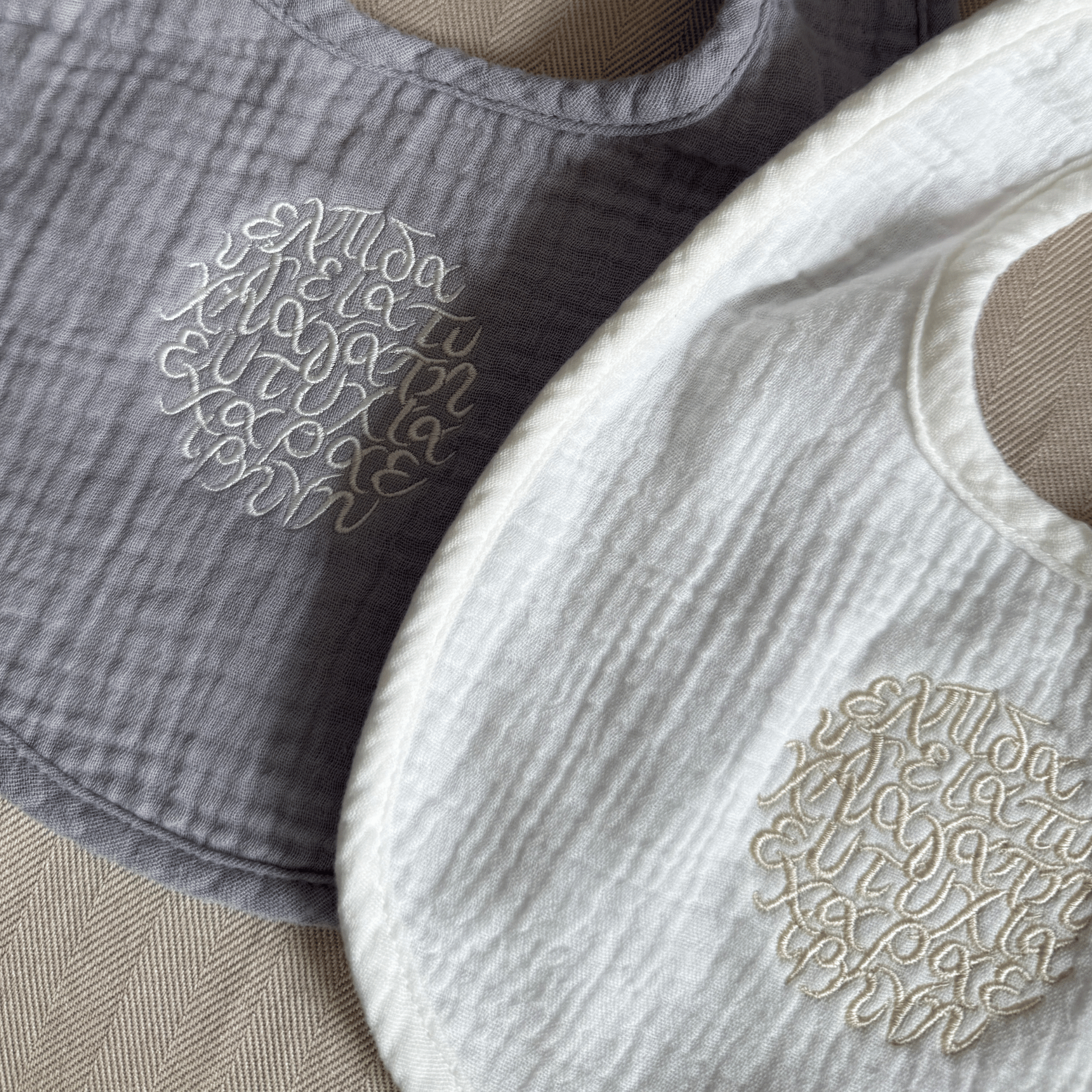 Baby Blessings Box: Cream & Soft Gray