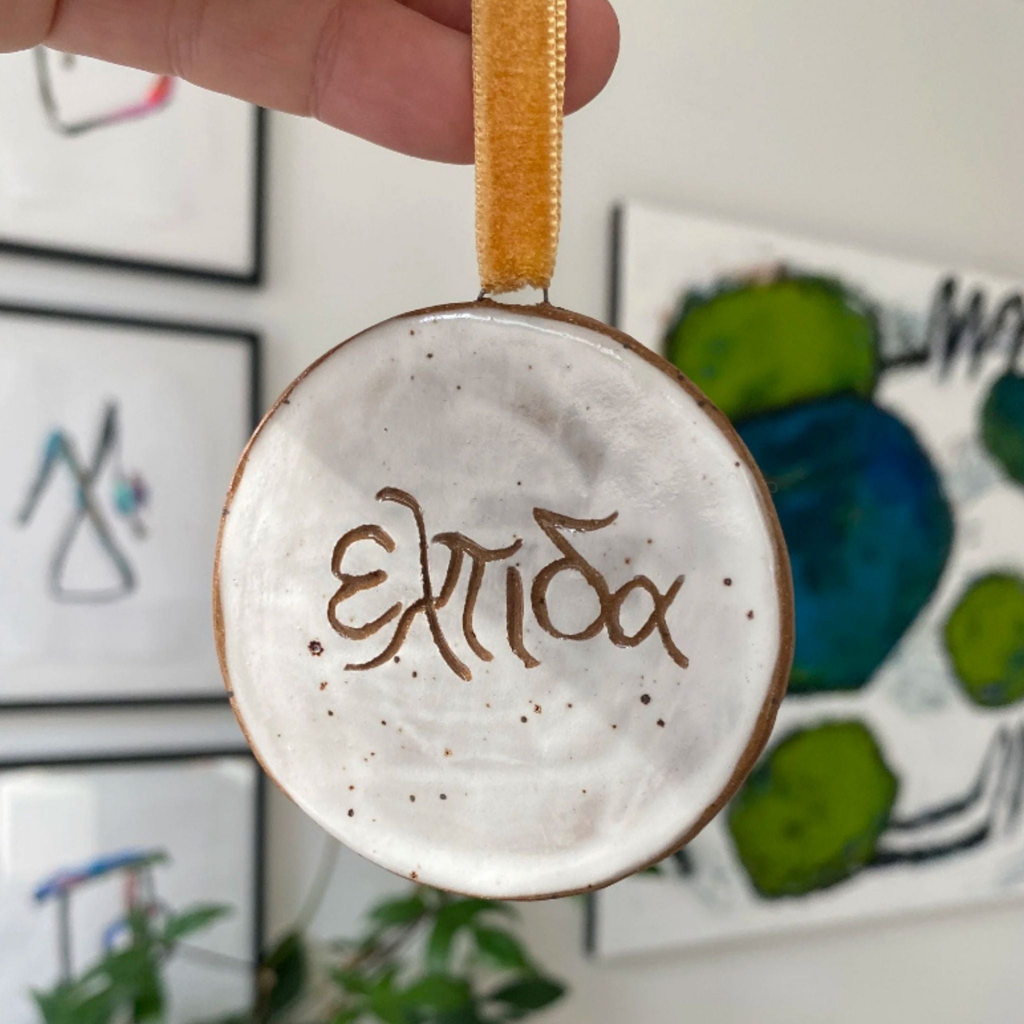 7 Wishes Ceramic Ornament Set