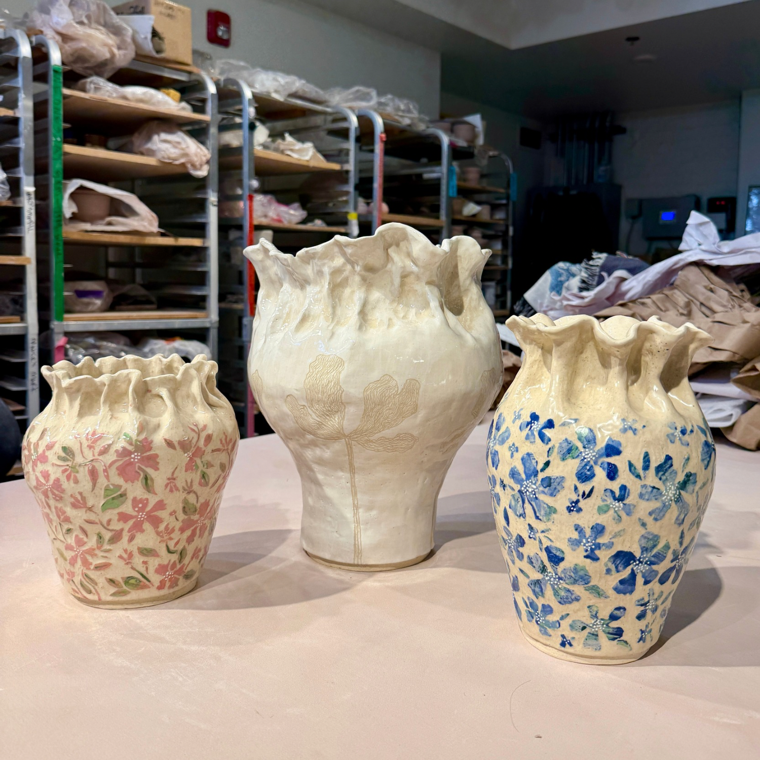 Blooming Girls Blue Vessel