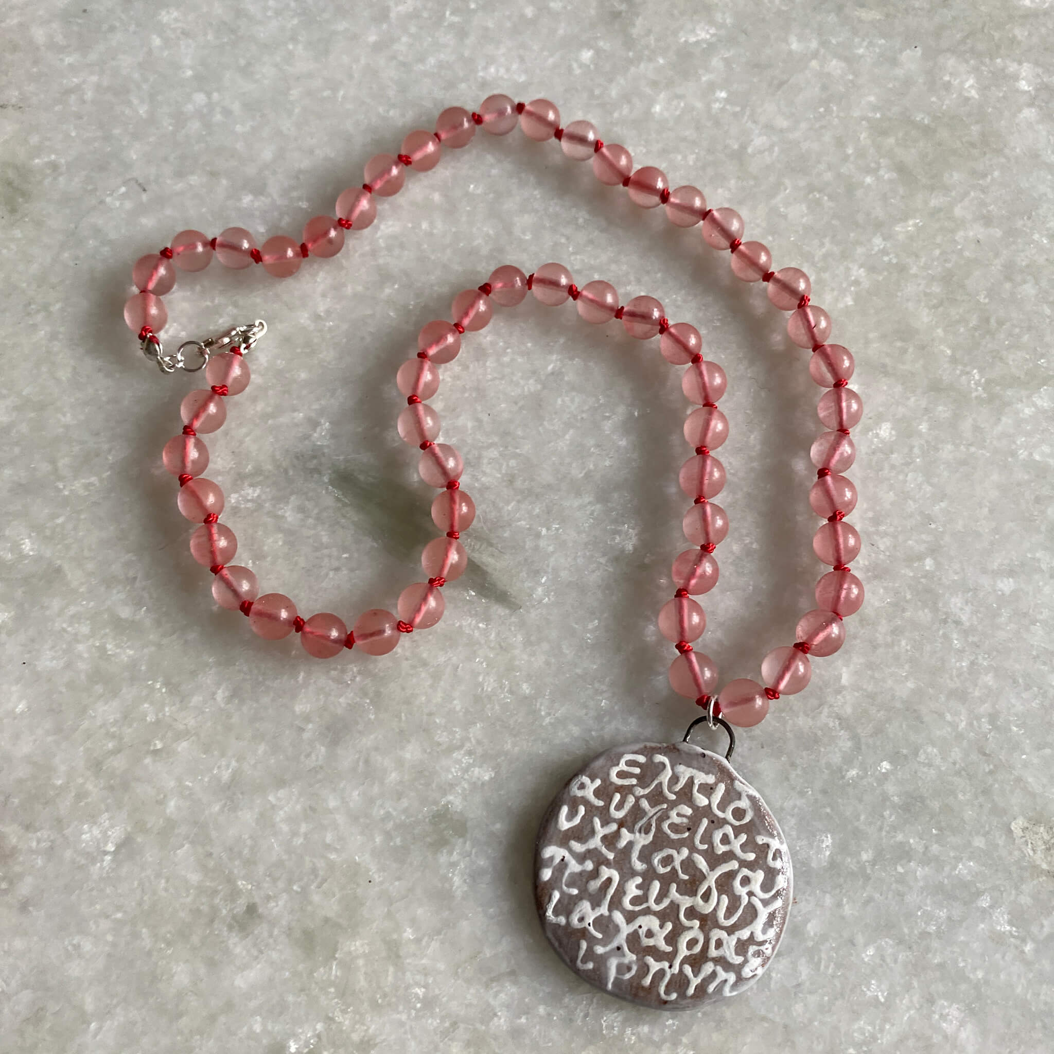 7 Wishes Ceramic & Bead Necklace