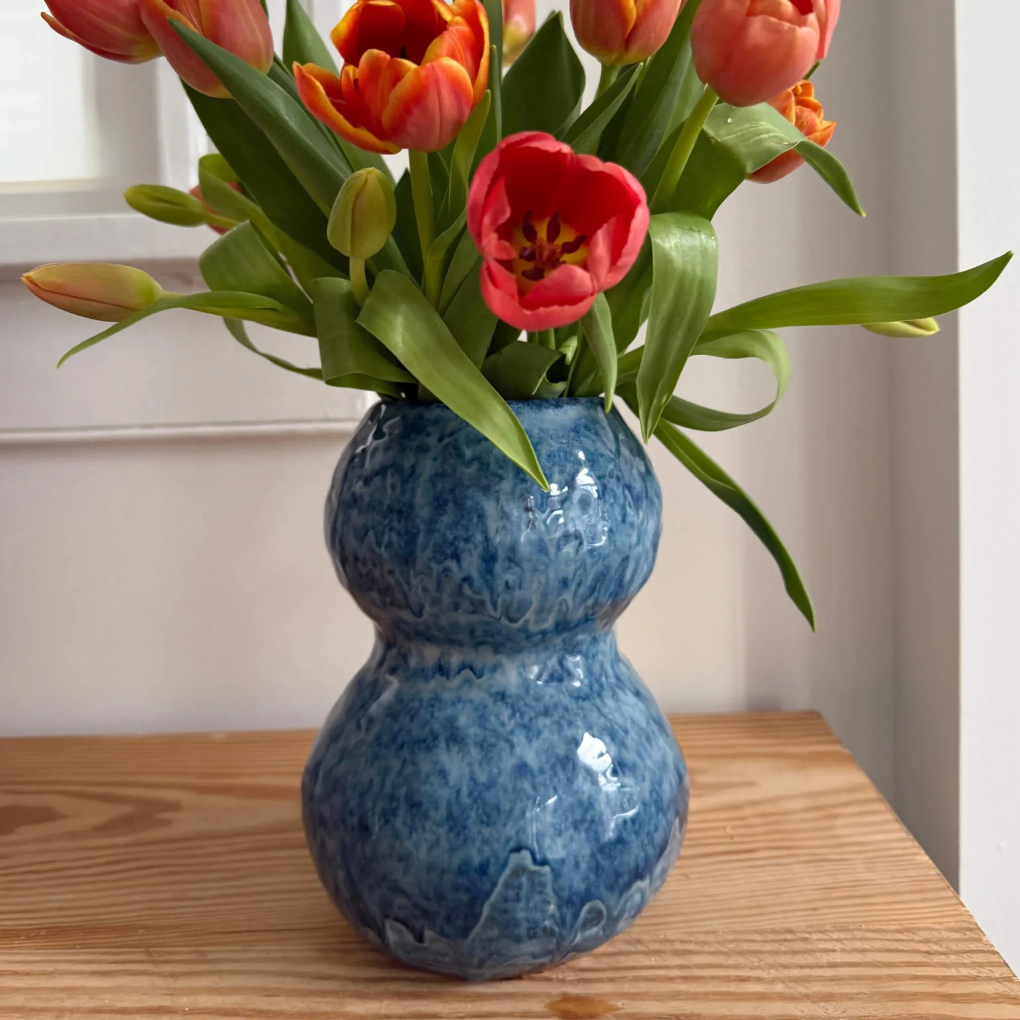 Ocean Blues Gourd Vase
