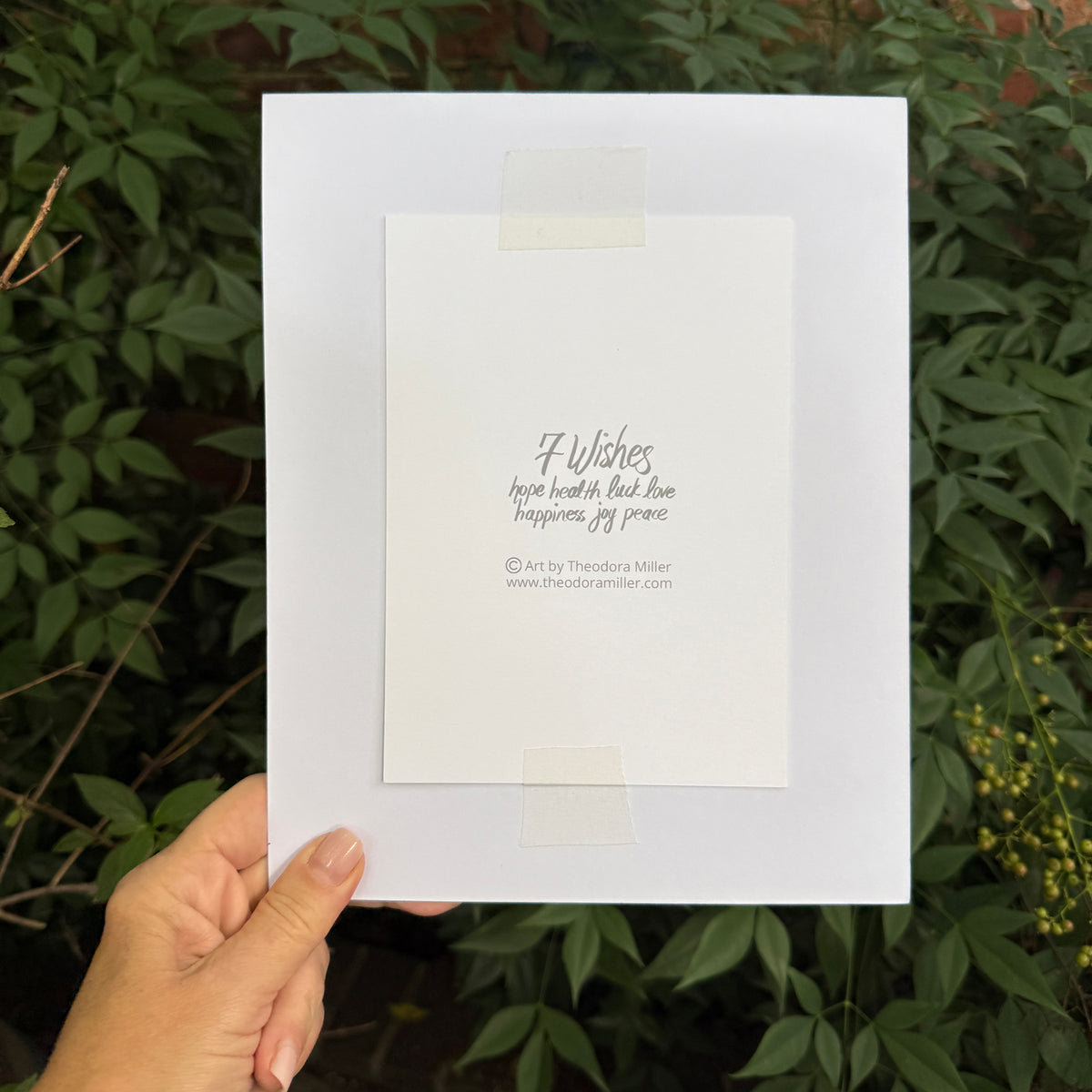 7 Wishes Gold Foil Print