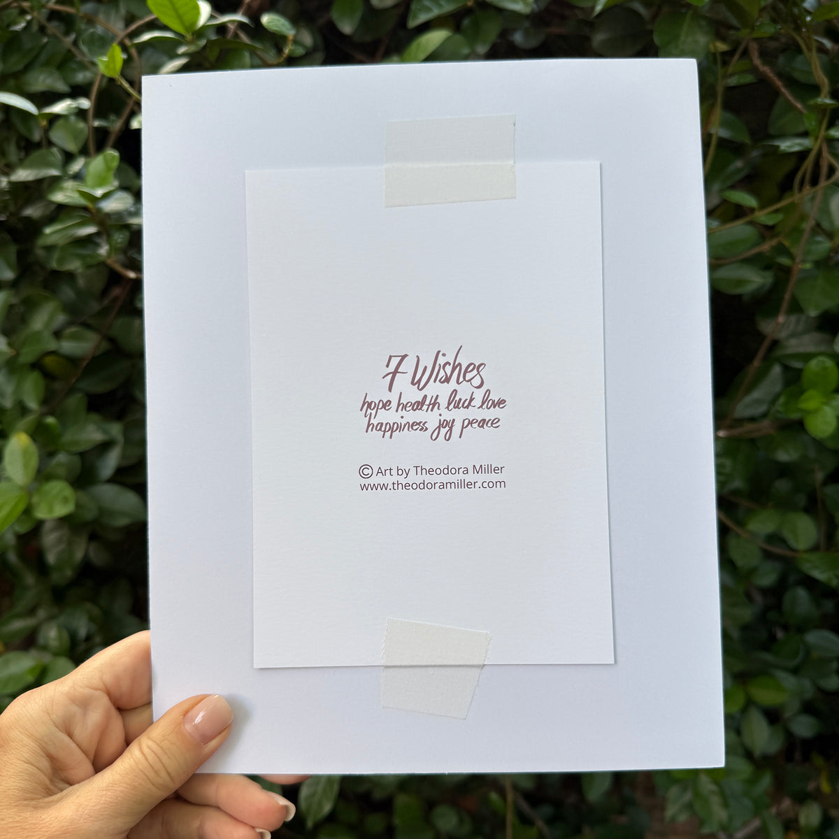 7 Wishes Gold Foil Print