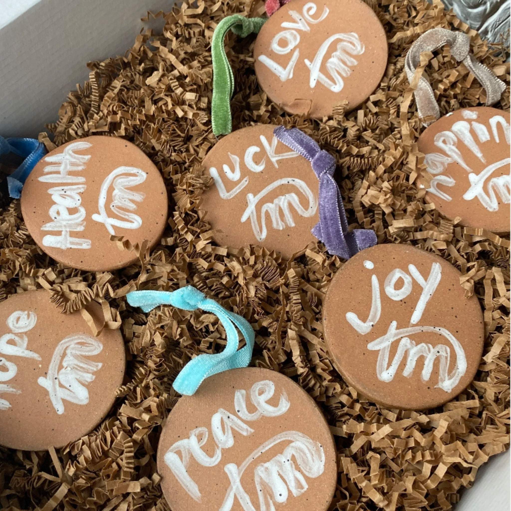 7 Wishes Ceramic Ornament Set