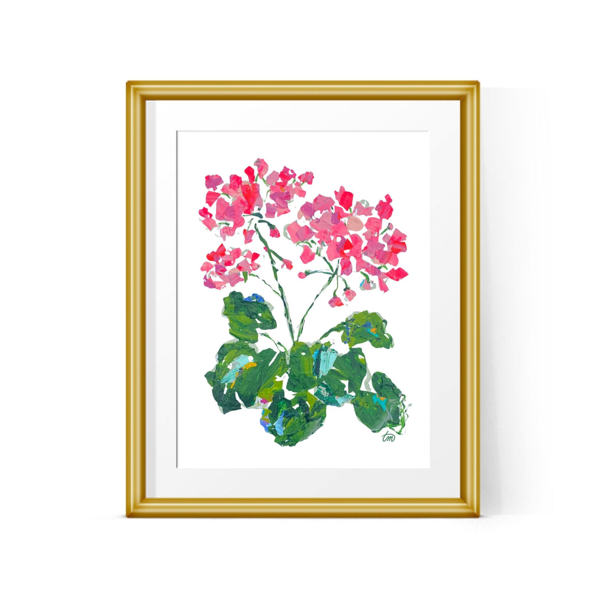 Blooming Girl Geranium Party Print