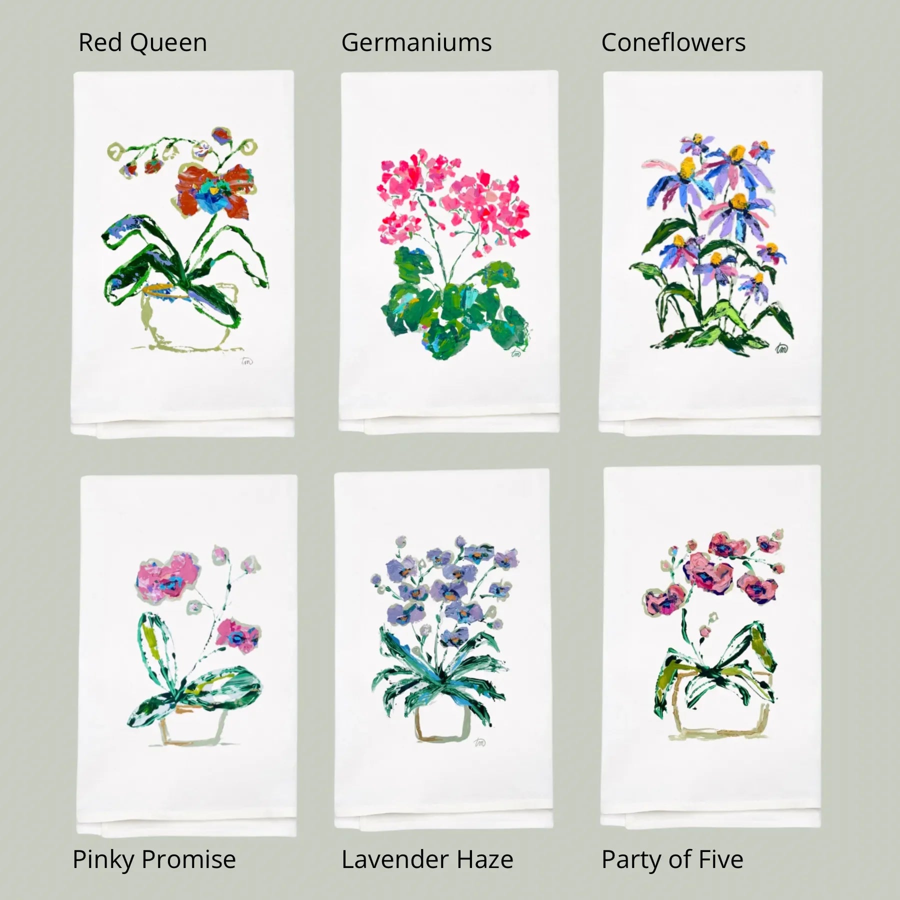 Blooming Girls Tea Towel
