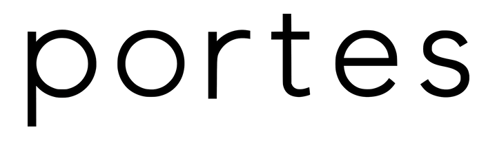 The word 'portes' in black text on a white background